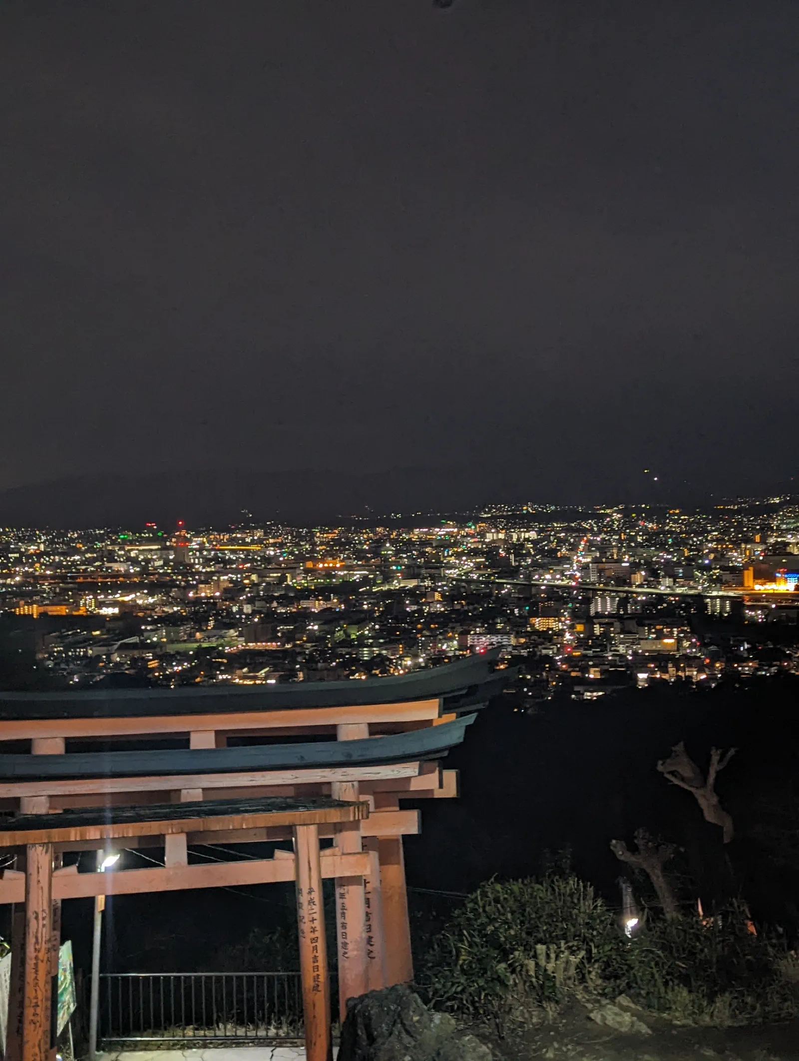 山上往下看的夜景